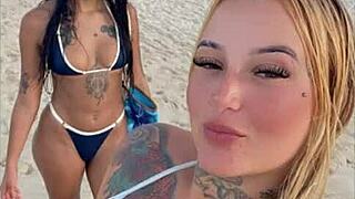 depois da praia em copacabana banho com amiga no chuveiro nos pegamos
