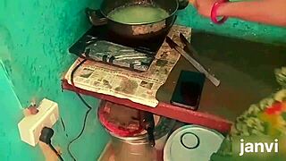 Step brother forces step sister to jerk his dick in kitchen before rough fucking her hard