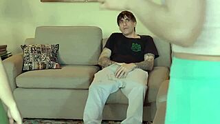 my friend didn't believe my boyfriend's huge cock size so we invited her to bed for proof