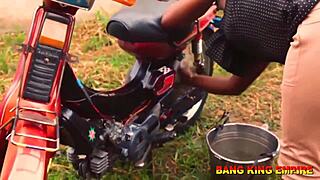 damn, african wife fuck queen rides her big dick ex-boyfriend raw in the ghetto