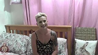 Amateur Skinny Blonde's Tight Shaved Pussy Destroyed By Monster Cock In First Rough Doggystyle Scene