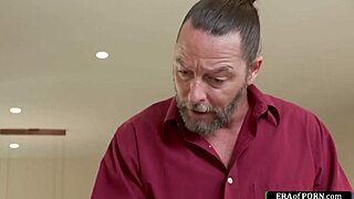 Stepdad Watches Closely as Stepdaughter Takes Deep Cock in Petite Pussy
