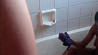 Grandpa Daddy Gets Intense Bathroom Blowjob And Raw Sex Session