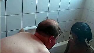 Grandpa Daddy Gets Intense Bathroom Blowjob And Raw Sex Session