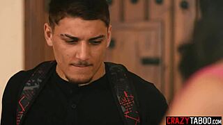 Big tits latina fucked rough while lucky guy gets perfect deepthroat blowjob