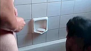 Grandpa Daddy Gets Intense Bathroom Blowjob And Raw Sex Session