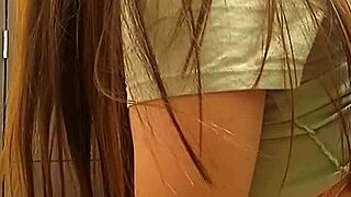 Hidden Camera Catches Cute Latina Teen Tits in College Bathroom Skirt