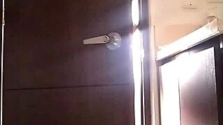 Hidden Camera Catches Cute Latina Teen Tits in College Bathroom Skirt