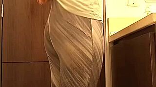 Hidden Camera Catches Cute Latina Teen Tits in College Bathroom Skirt