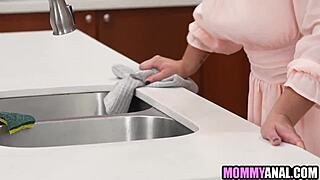 Stepmom secretly craves young stud's thick anal pounding taboo