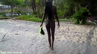 Hey, ever seen a slim african babe stroll naked through village craving cock?
