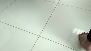 big cock trv pounds my thong-clad barefoot body 😈 busty big ass latina brunette cums hard