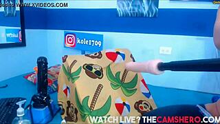 Busty Blue-Haired Cam Girl Begs Fans to Ram Her Tight Asshole Hardcore