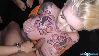 Bukkake Party Debuts Pixie Peach and Leanna Moorehead with Massive Cumshots