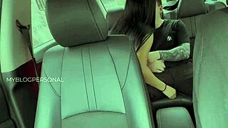 Latina with great ass rides best friend's boyfriend hard in his car