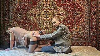 Russian wife gapes her huge asshole with anal toys fingering homemade