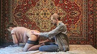 Russian wife gapes her huge asshole with anal toys fingering homemade