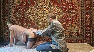 Russian wife gapes her huge asshole with anal toys fingering homemade