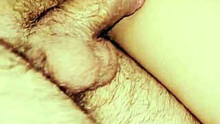 we share the bed with aunty and i creampie her tight wet pussy up close