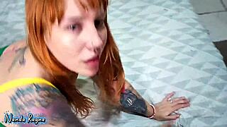 i shoved it straight into this redhead slut's tight asshole