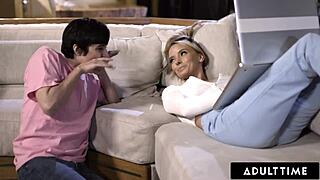 aw man milf pristine edge kept up all nite by stepson's nonstop fuckin... french subs