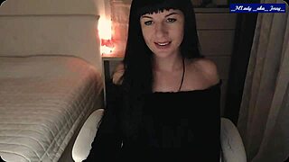 Milady's Sexy Strip Tease Caresses Clit And Vibes Pussy
