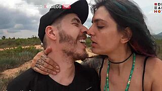 Bodybuilder neighbors deepthroat and fuck outdoor cumshot