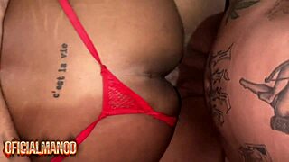 skinny tattooed brazilian trans fucks me then i eat pussy ending in train with double cock in cunt