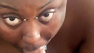 imagine that sloppy ebony deepthroat with her big ass in view