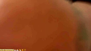 Thick Big Booty Ebony in Lingerie Bent Over for Hard Doggystyle Fucking