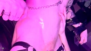 Tied-up blonde BDSM slave chokes on massive cock in throat heaven