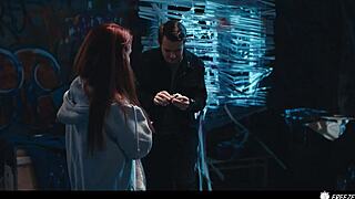 imagine redhead babe bound face fucked hard in ouija board frozen time prank