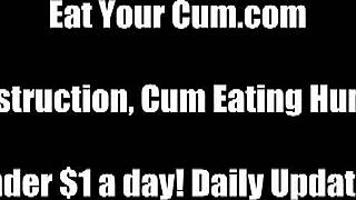 i command you to eat every drop of your own cum like a good cei slave