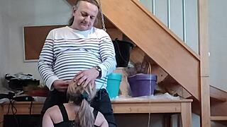 Chained Slave Bent Over For Hard Doggystyle!