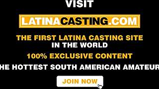 Shy ebony latina teen stretched wide in first anal casting audition