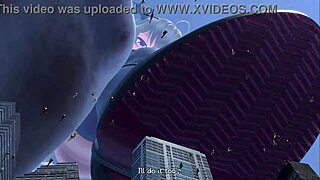 two huge giantesses loom over city ready to crush it all beneath their feet