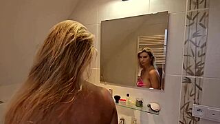 czech milf babe spits on huge natural puffy nipples outdoors
