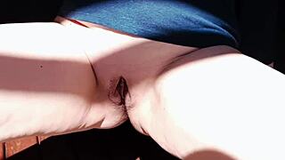 Mature Blonde Aunt Pants Off Top On Squats Outdoor Gaping Huge Shaved Cunt Wide