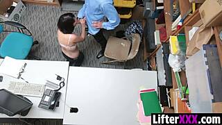 penelope reed caught stealing on camera... now ripped clothes, bent over, and fucked hard in the garage