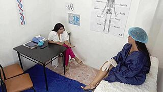 ever wonder why this big-ass doctor scissors her busty milf patient's swollen pussy to orgasm?