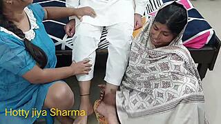 step mom instructs step son on sliding cock into step sister's tight wet pussy properly