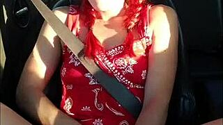 What if my redhead pussy explodes huge outdoors for uber driver?