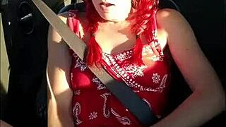 What if my redhead pussy explodes huge outdoors for uber driver?