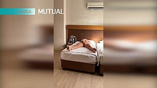 Blonde Lisssa and Lover Mutual Masturbate to Cumshot