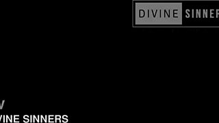 oh god, that divine sinners slut takes my huge cock deep down her throat gagging hard
