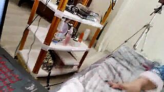 Peek at mature Santa girl's close-up oral skills and wet teasing