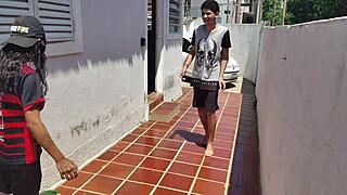 Brother Pounds Brazilian Teen Ass Behind Car After Soccer