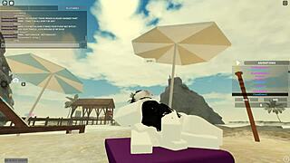 roblox babe shakes her wet ass while riding big cock deep 😏🎮💦