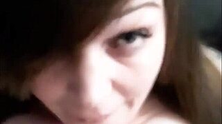 Homemade Wife in Black Stockings Takes Husband's Cumshot After Pussy Fingering