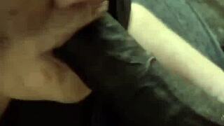 granny's gummy mouth slurps my cock wanna feel it sucking?